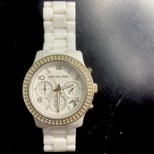 Micheal Kors ceramic crystal watch